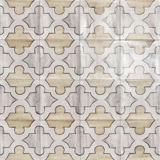 maroko mediteransky geometricky pastelovo zlty sedy maly dlazba kuchyna kupelna obklad sprchovaci stena obklad lameridiana.jpg